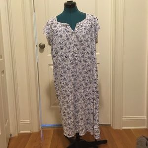 Comfy and Soft Flowery Blue Eileen West Nightgown